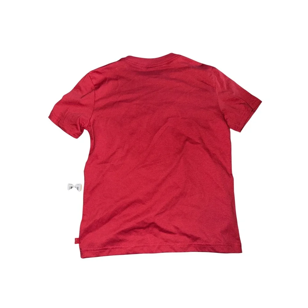 Levis Boys Red DJ Bear Graphic Tee Shirt N897-R7S Size S 8-10Y NWT